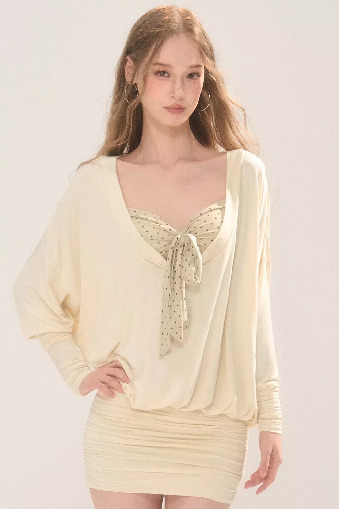 U-Neck Bow Dress