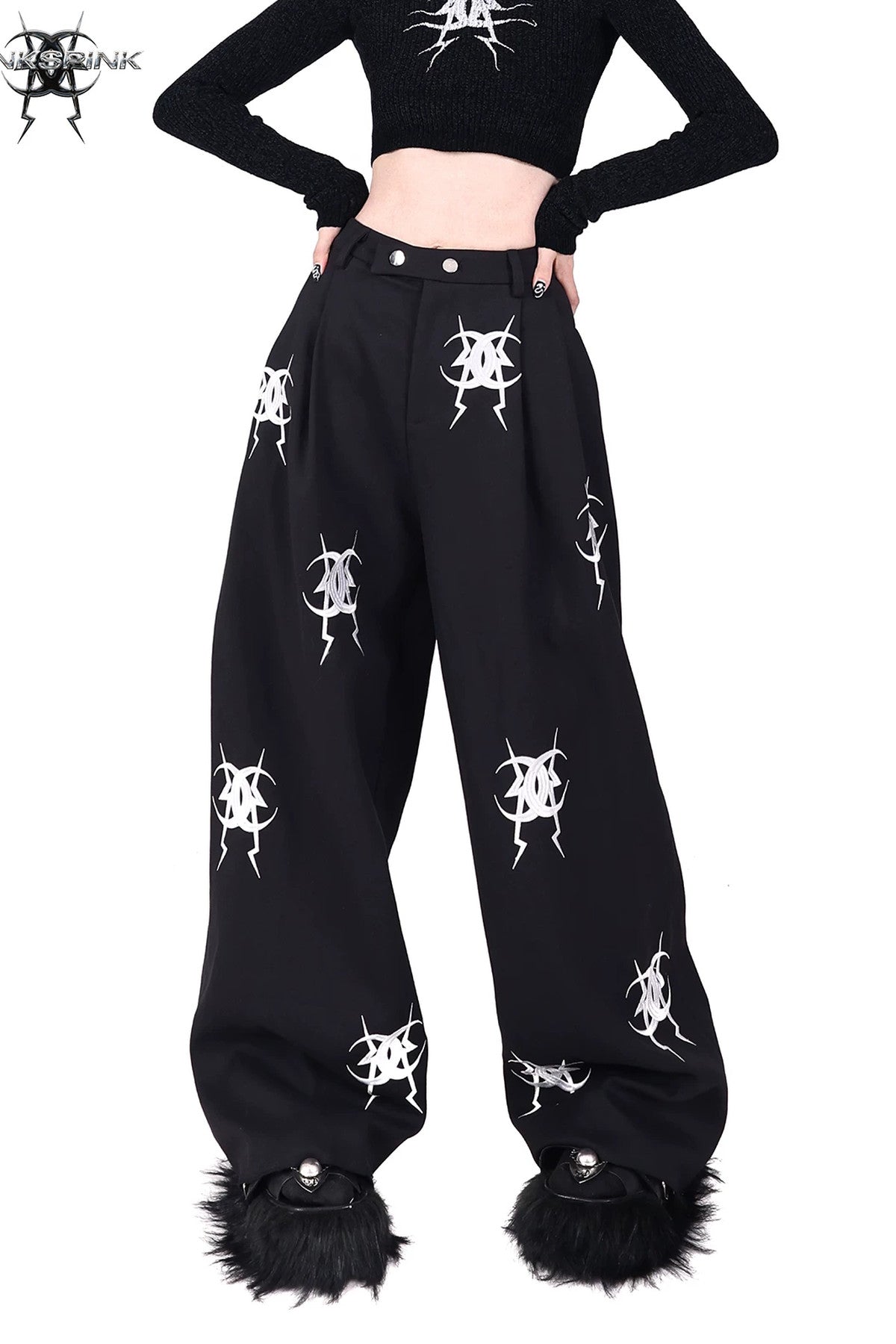 Embroidered Loose Pants