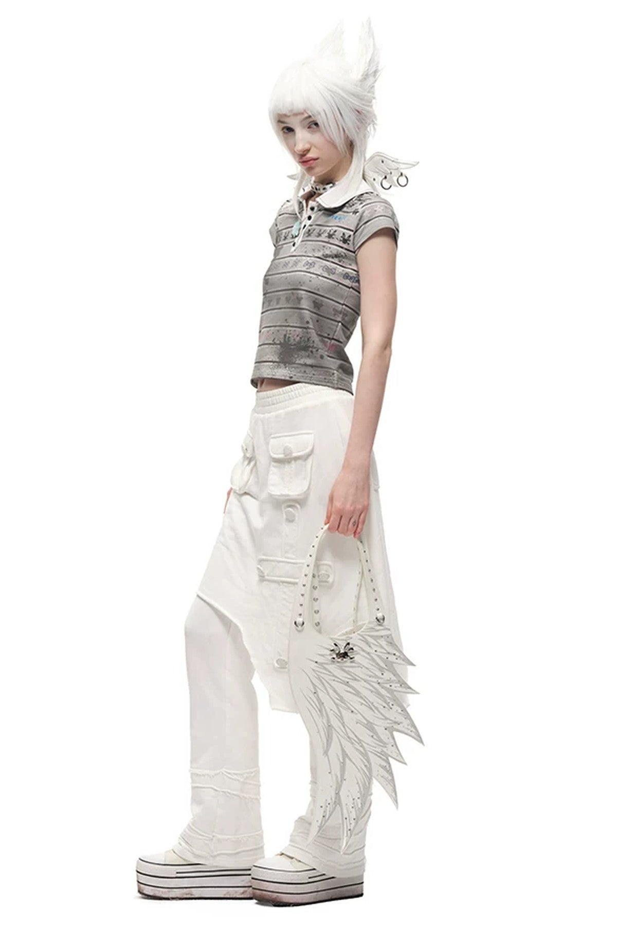 Angel Wings Rhinestone Underarm Bag