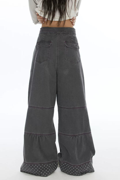 Polka Dot Wide Leg Pants