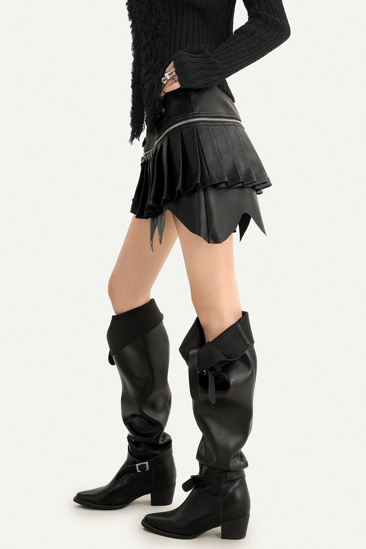 Irregular Low-Waist A-Line Skirt