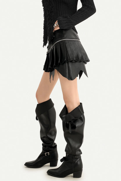 Irregular Low-Waist A-Line Skirt