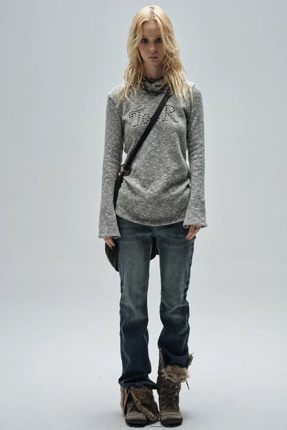 Whiskered Vintage Flared Jeans
