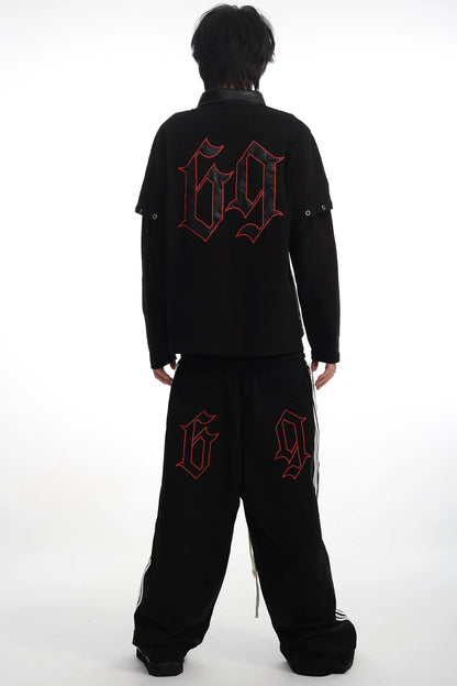 Double-Waist Five-Stripe Graphic Sweatpants