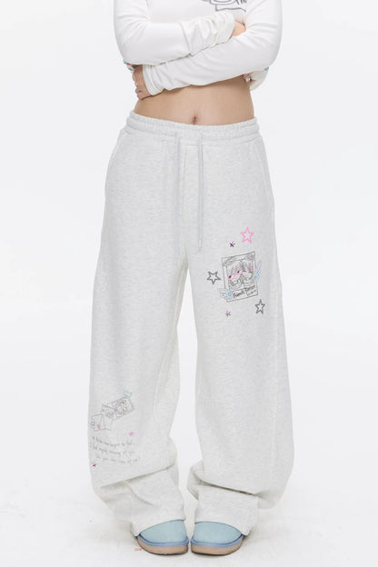 Gray Fleece-Lined Sweatpants