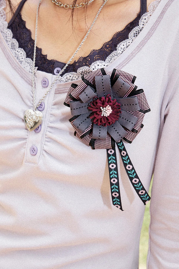Handmade Multi-Layer Floral Brooch