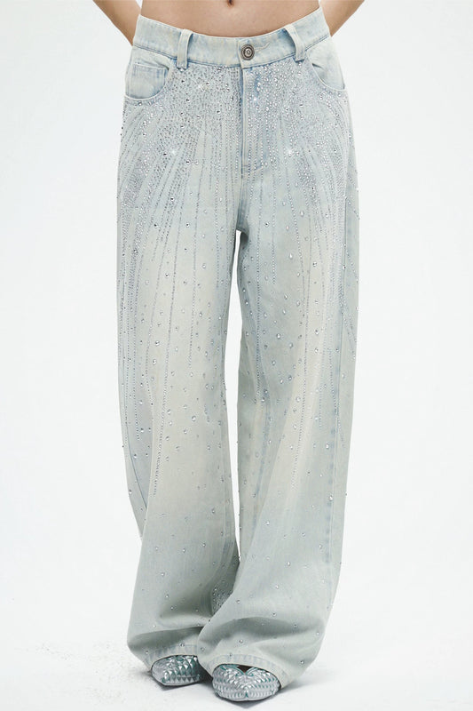 Dazzling Wide-Leg Casual Pants