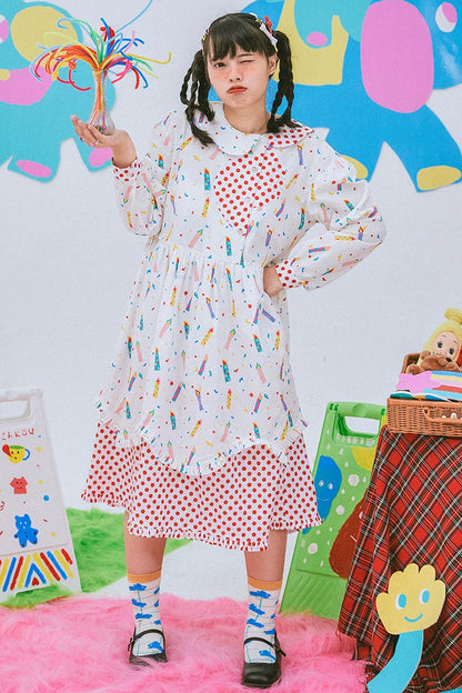 Candle Print Dress