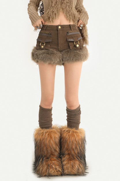 Frayed Denim Shorts