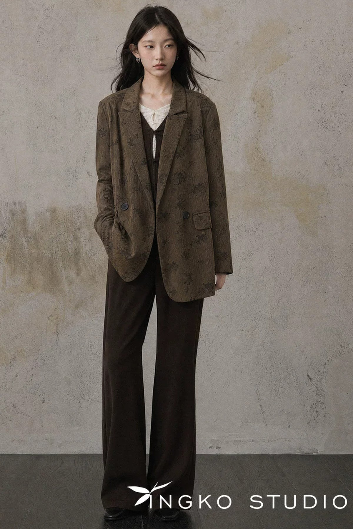 Coffee Micro-Flared Pants