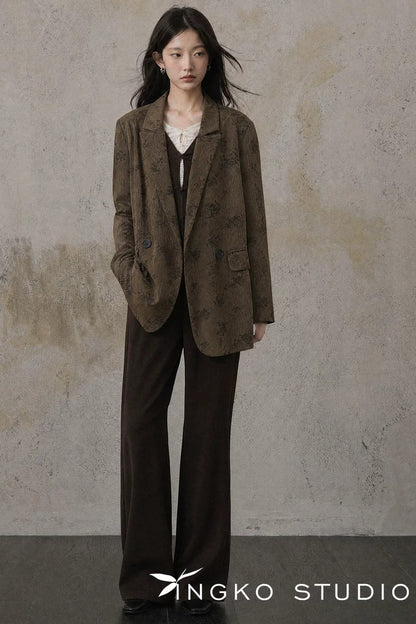 Coffee Micro-Flared Pants