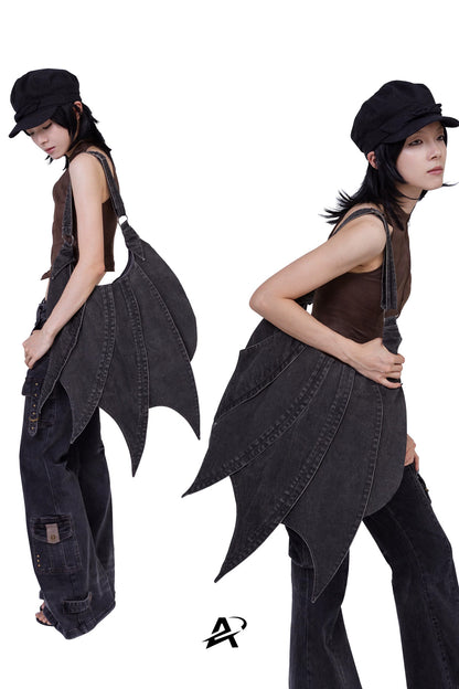 Rabbit Washed Denim Shoulder Bag