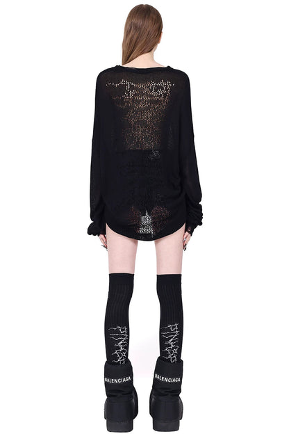 Y2K Hollow Out Knit Top