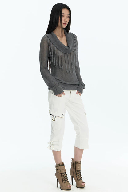 Rivet Washed Cargo Pants