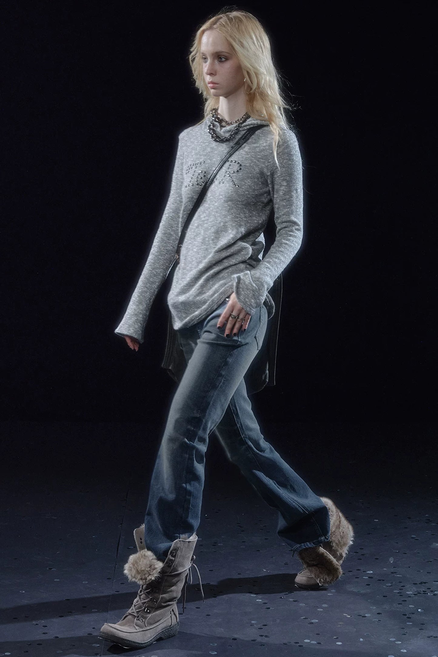 Whiskered Vintage Flared Jeans