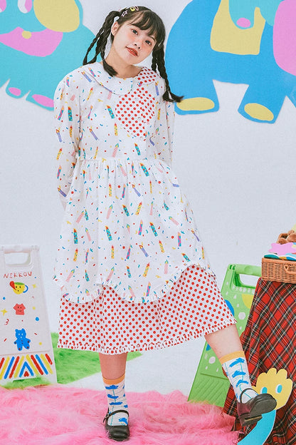 Candle Print Dress