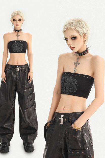 Studded Strapless Tube Top