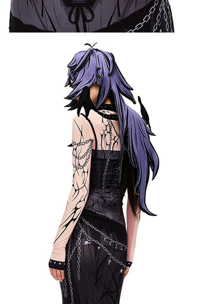 Character Printed Long Hair Cap