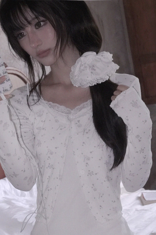 Cross Floral Hair Tie Scrunchie