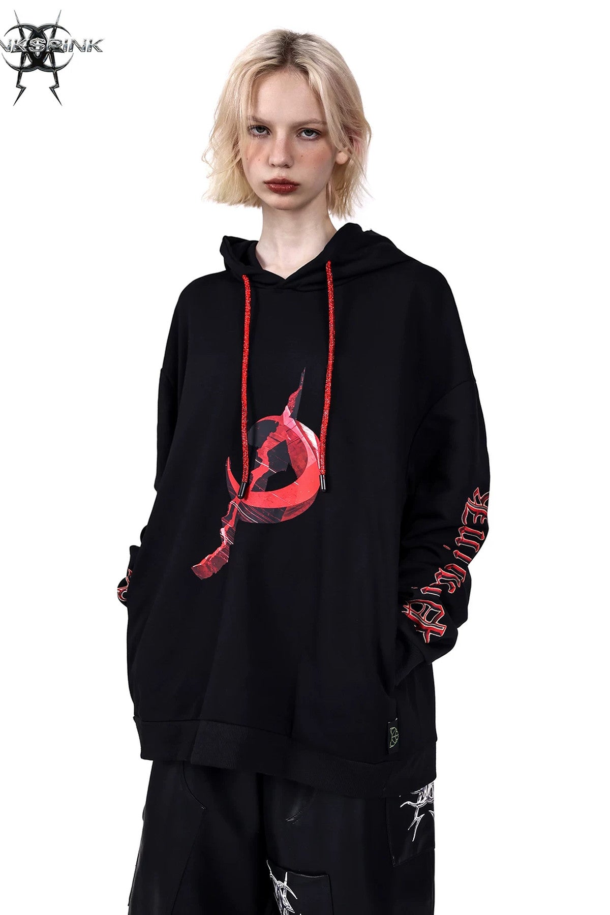 Electric Moon Diamond Drawstring Hoodie