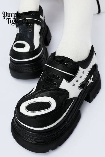 Gothic Functional Platform Leather Shoes