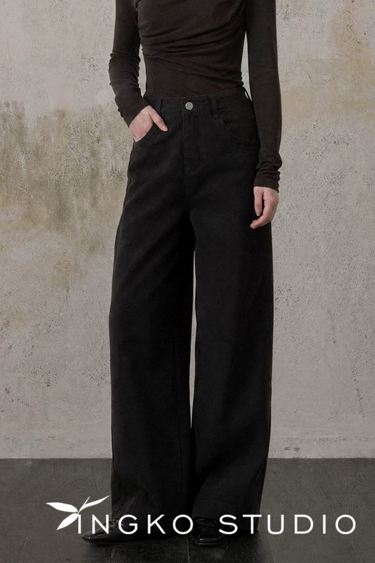 Chestnut Brown Straight Pants