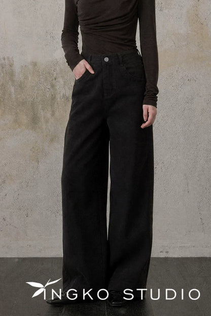Chestnut Brown Straight Pants
