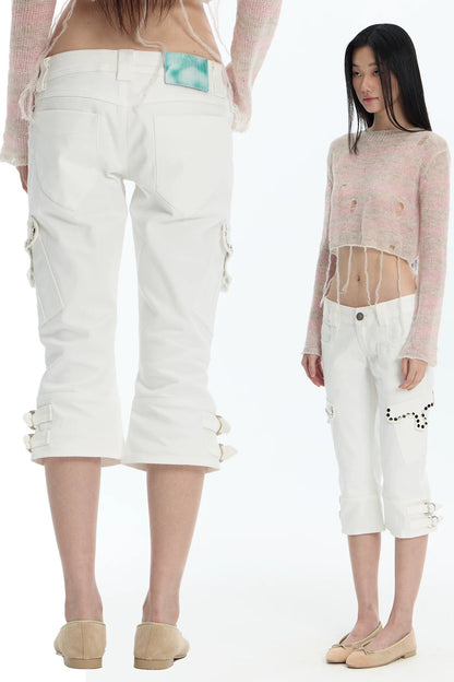Rivet Washed Cargo Pants
