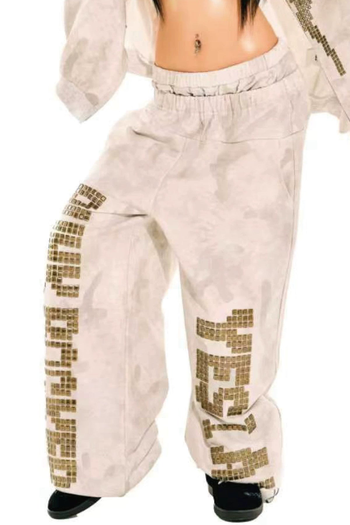 Camouflage-Sweatshirt-und-Hose-Set