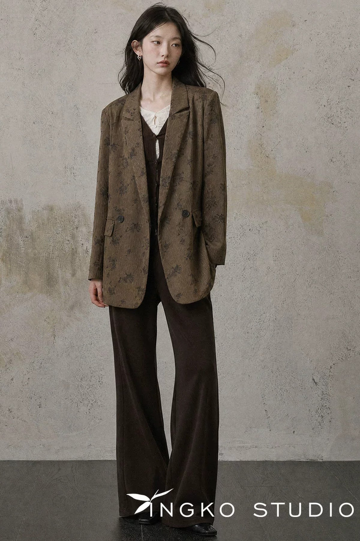 Coffee Micro-Flared Pants