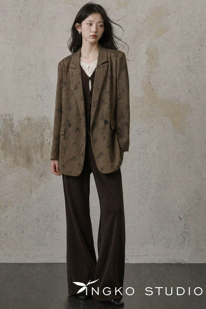 Coffee Micro-Flared Pants