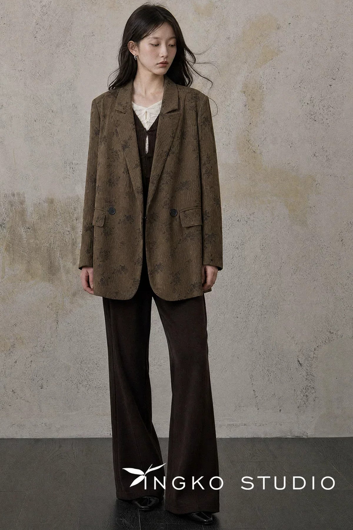 Coffee Micro-Flared Pants