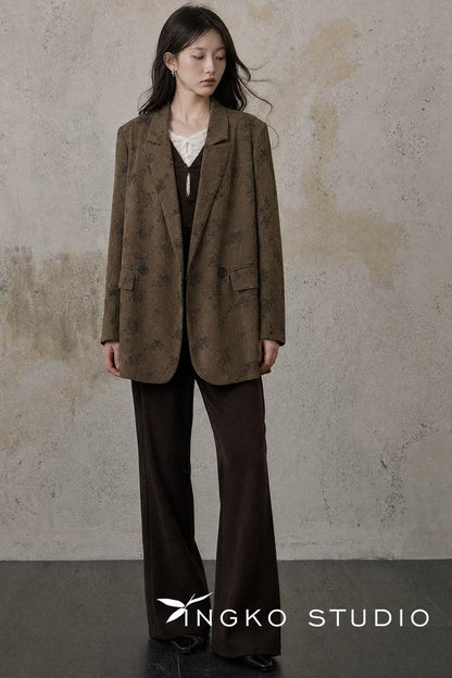 Coffee Micro-Flared Pants