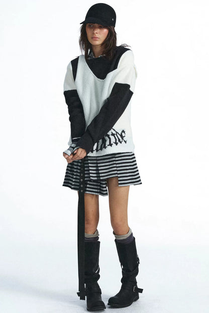 Long-Sleeve Knit Pullover Sweater