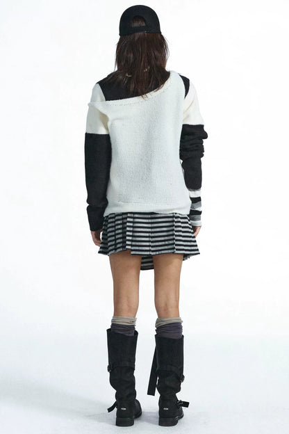 Long-Sleeve Knit Pullover Sweater