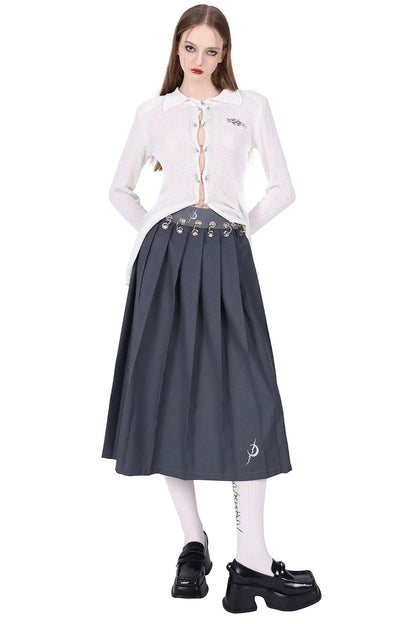 Detachable Ring Pleated Skirt