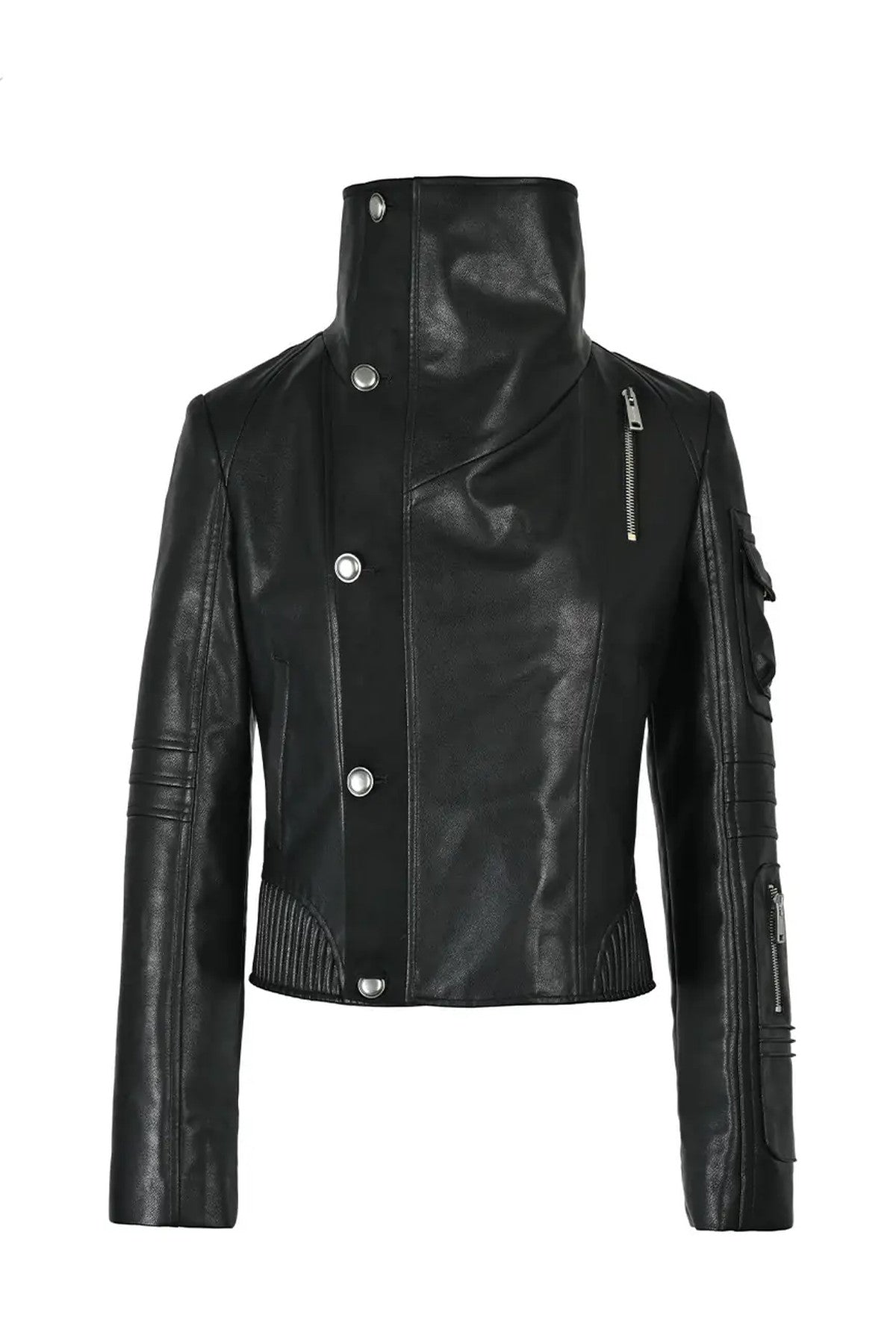 Shadow Catching Motorcycle PU Leather Jacket