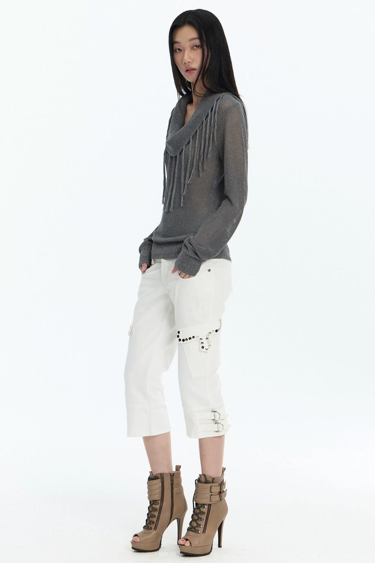 Rivet Washed Cargo Pants