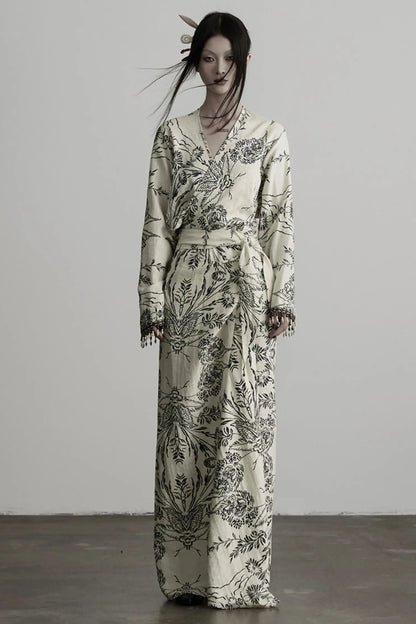 Floral Print Wrap Dress