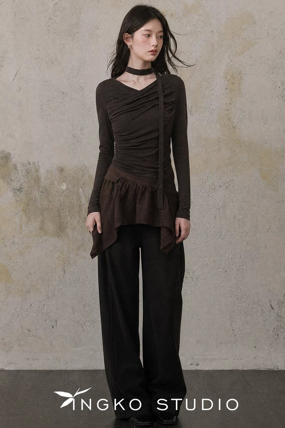 Chestnut Brown Straight Pants