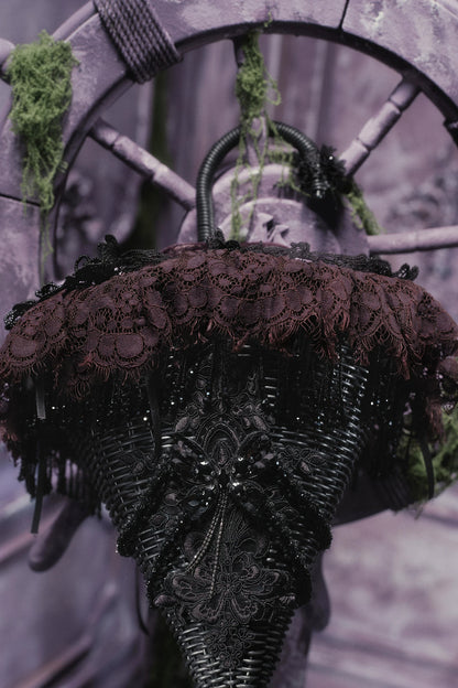 Gothic Sparkling Tassel Handheld Shoulder Handbag