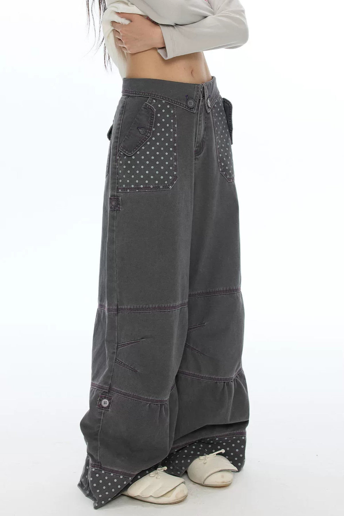 Polka Dot Wide Leg Pants