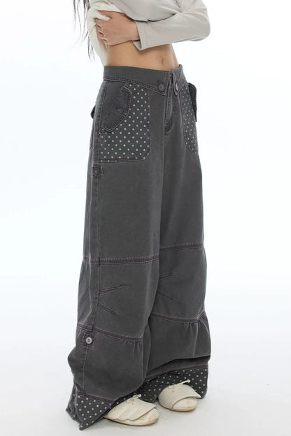 Polka Dot Wide Leg Pants