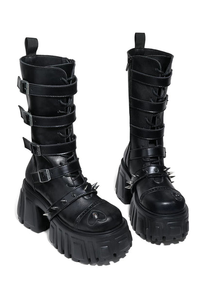 Heavy Metal Platform Knight Boots