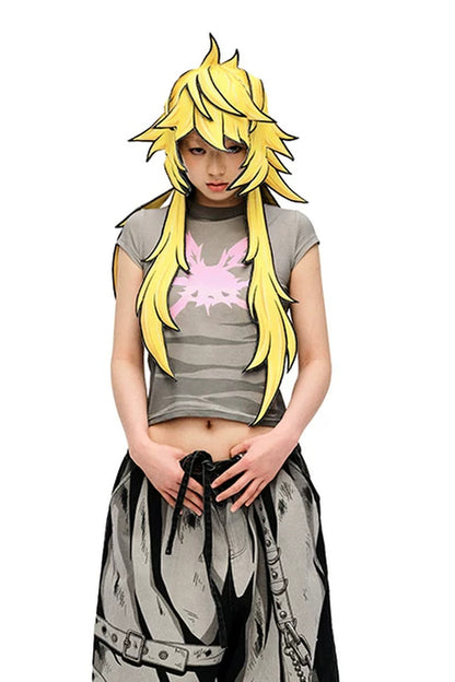 Character Printed Long Hair Cap