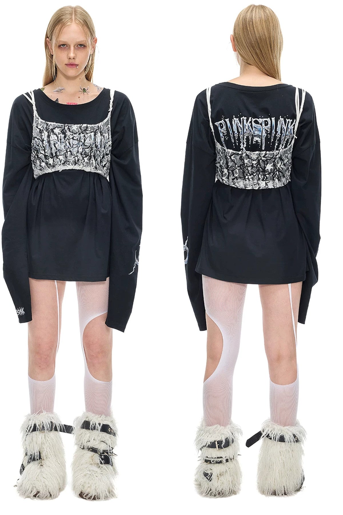 Thorn Punk Lace Tube Top