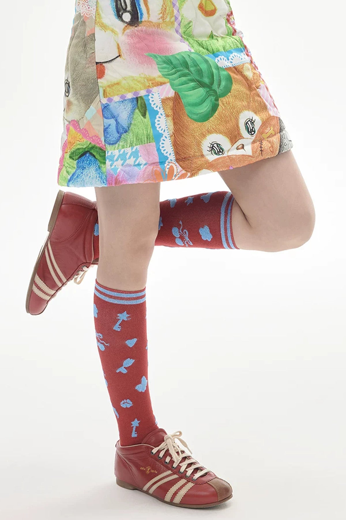 Red Heart Key Mid-Calf Socks