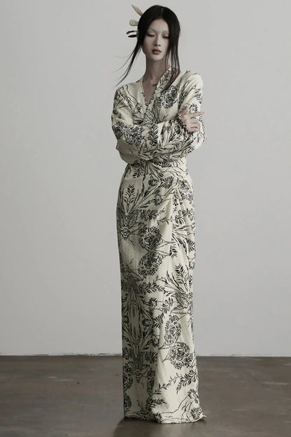 Floral Print Wrap Dress
