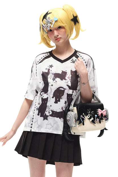 Girl Headphones Handbag Crossbody Shoulder