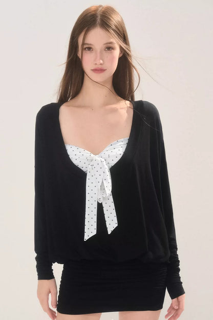 U-Neck Bow Dress